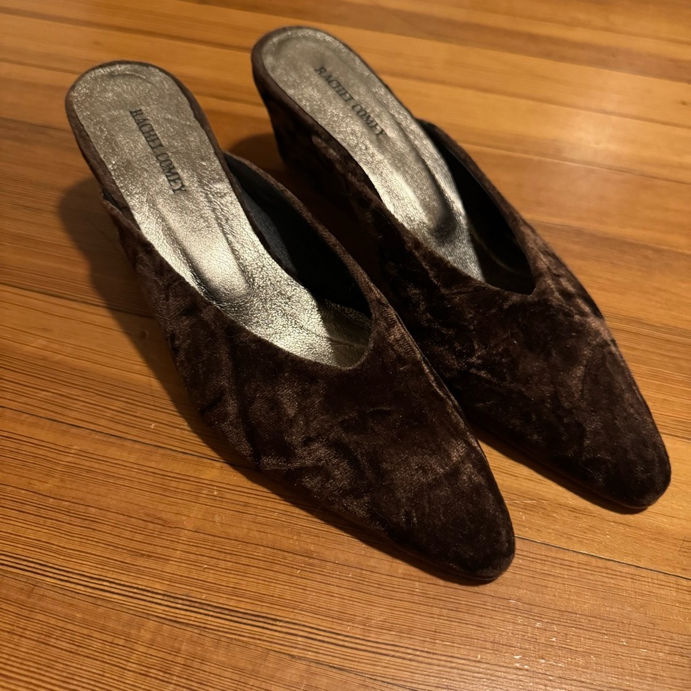 Brown Velvet Rachel Comey Mules